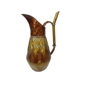 Large Copper Decorative Pitcher Jug